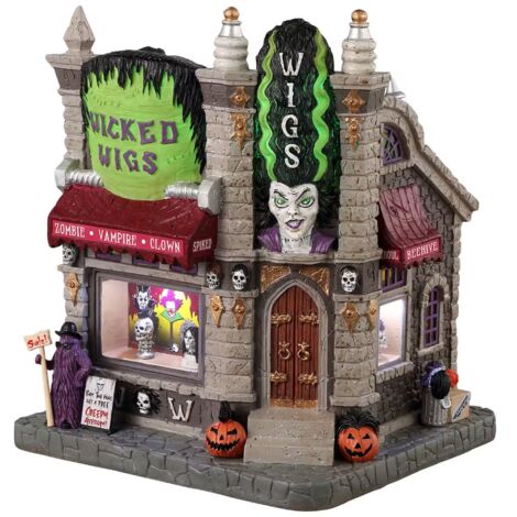 Lemax 35014 Wicked Wigs - Edificio Illuminato - a Batteria