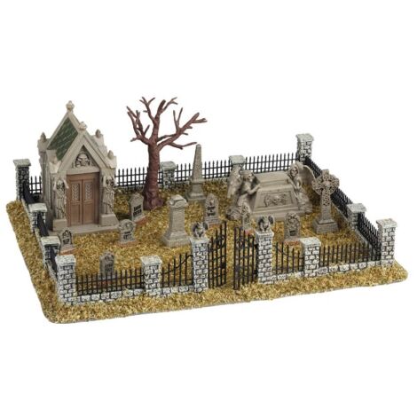 Lemax 43707 Haunted Souls Graveyard - 14 pezzi - Scena Decorativa