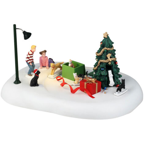 Lemax 44322 Christmas Cats - Scena Decorativa - a Batteria