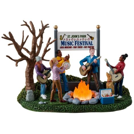 Lemax 44323 Music Festival - Scena Decorativa - a Batteria
