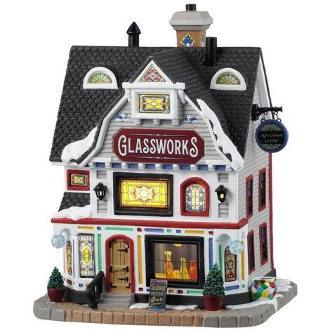 Lemax 45245 Glassworks - Edificio Illuminato - a Batteria