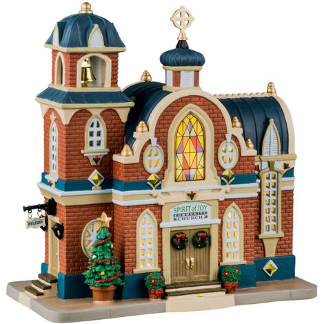 Lemax 45253 Spirit Of Joy Community Church - Edificio Illuminato - a Batteria
