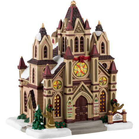 Lemax 45255 Grace Cathedral - Edificio Illuminato - a Batteria