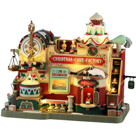 Lemax 45268 Christmas Cake Factory - Giostra con Suoni e Luci -  con Alimentatore