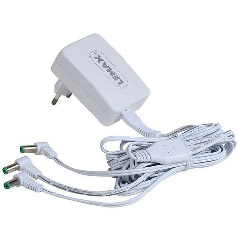 Lemax – Adaptateur de voyage 4.5V blanc 3 sorties – Fiche fixe – Pour appareils électroniques – Alimentation stable et sécurisée