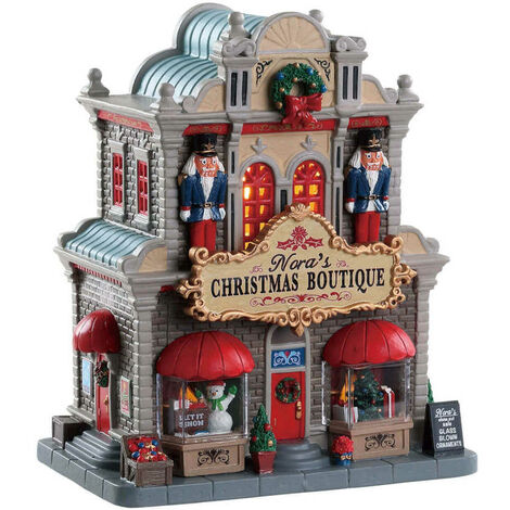 Lemax – Couronne de Noël en porcelaine 18,20 x 12,20 x 21,30 cm – Décoration intérieure festive – Effet de lumière fixe