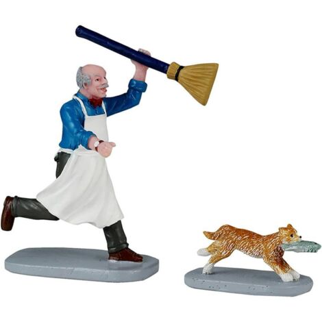 Lemax figurines chat voleur de poisson set de 2 760x890x350