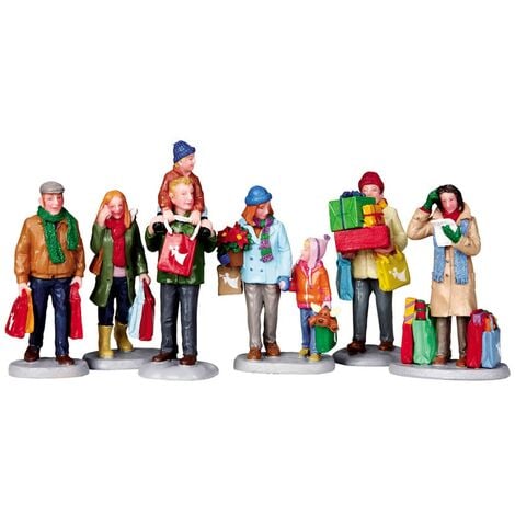 WEBMARKETPOINT Lot de 6 figurines de vacanciers au shopping - LEMAX - Multicouleurs