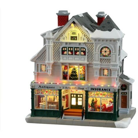 Lemax- Norman Rockwell Lighted Buildings: Antique & Gift Shop, Multicolore, 15806-UK