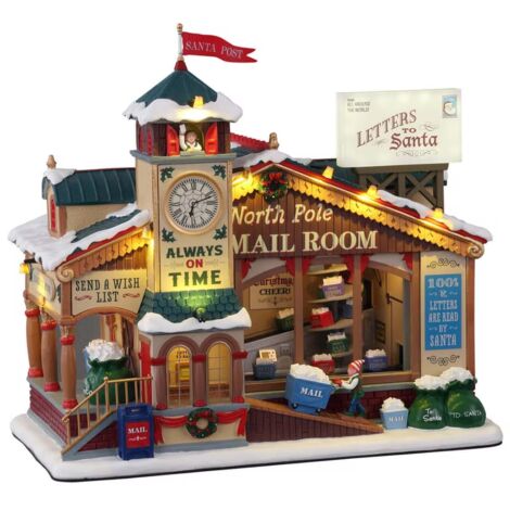 Lemax north pole mail room 15733 villaggio di natale
