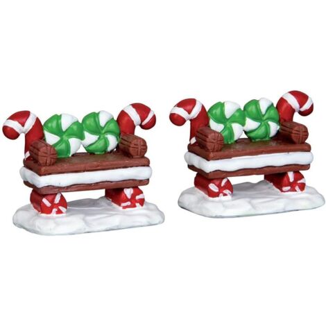 Lemax Panca Di Biscotti Alla Menta 44812 villaggio di natale miniatura