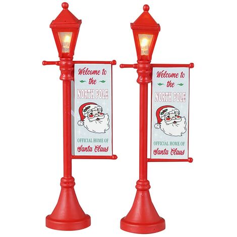 LEMAX Santa's Wonderland 34091 - Lampione per palo nord (set di 2)