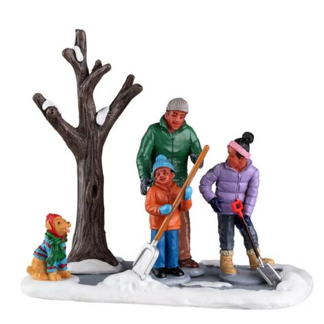 Lemax Shoveling The Driveway 23594 villaggio di natale