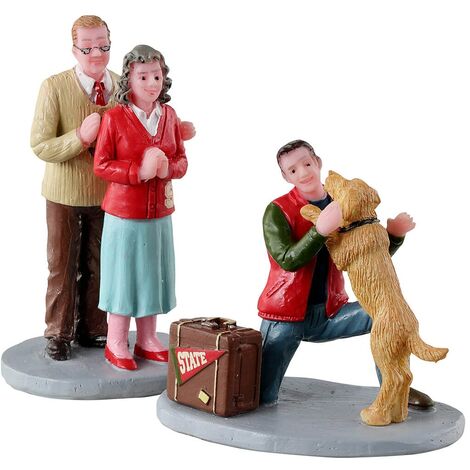 Lemax Welcome Home Set Of 2 - Benvenuto a casa Set di 2 per villaggio di Natale