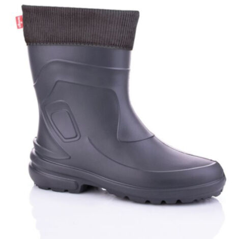 Lemigo leichte Damen Gummistiefel gefüttert "Jessy" Dunkelgrau 36