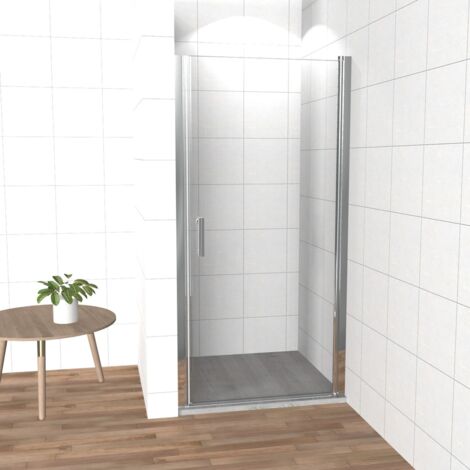LEMMO Duschtür Nischentür Drehtür dusche ESG Glas Duschabtrennung 80cm