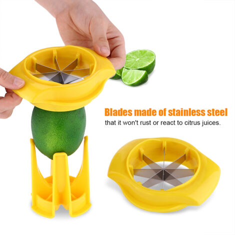 Lemon Slicer - Stainless Steel Blade - ABS Base - For Lemons Limes Oranges - Kitchen Bar Restaurant Use - 1 Piece