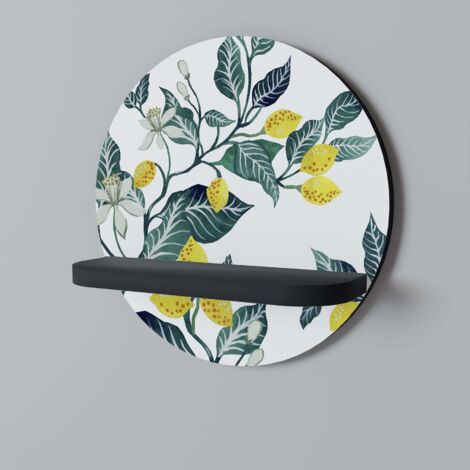 LEMON TREE Rundes Regal Schwarz