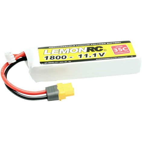LemonRC Modellbau-Akkupack (LiPo) 11.1 V 1800 mAh Zellen-Zahl: 3 35 C Softcase XT60