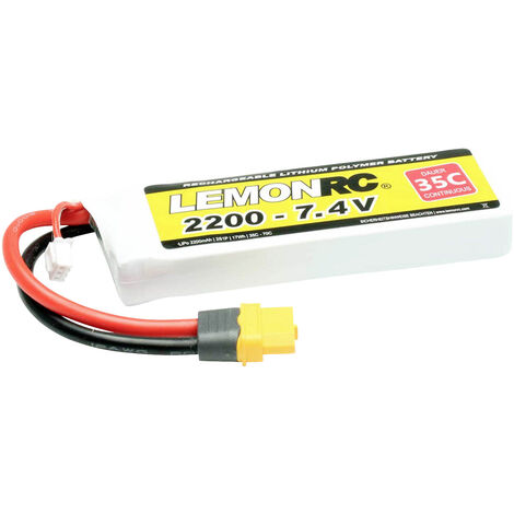 LemonRC Modellbau-Akkupack (LiPo) 7.4 V 2200 mAh Zellen-Zahl: 2 35 C Softcase XT60