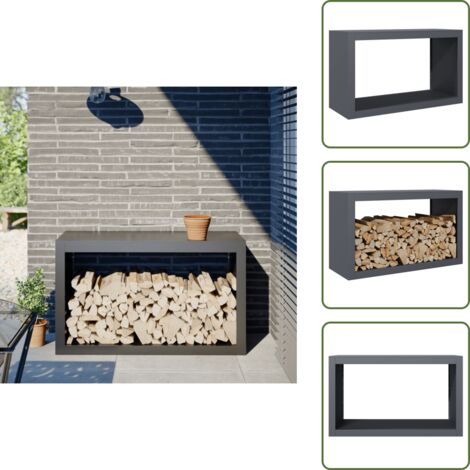 Leña seca - vidaXL Leñero de acero gris antracita 100x40x60 cm - Soporte de leña