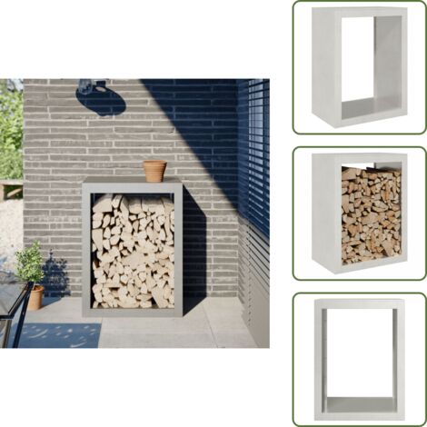 Leña seca - vidaXL Leñero de acero inoxidable 60x40x80 cm - Soporte de leña