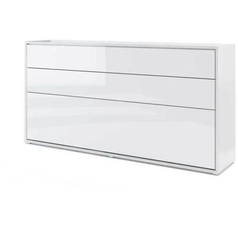 Lenart lit bed Concept mural horizontal cm211x46-118x107H Blanc brillant
