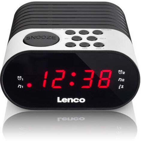 Lenco CR-07 Reloj Negro, Blanco