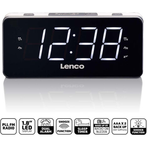 Lenco CR-18 Radio-réveil blanc W757363