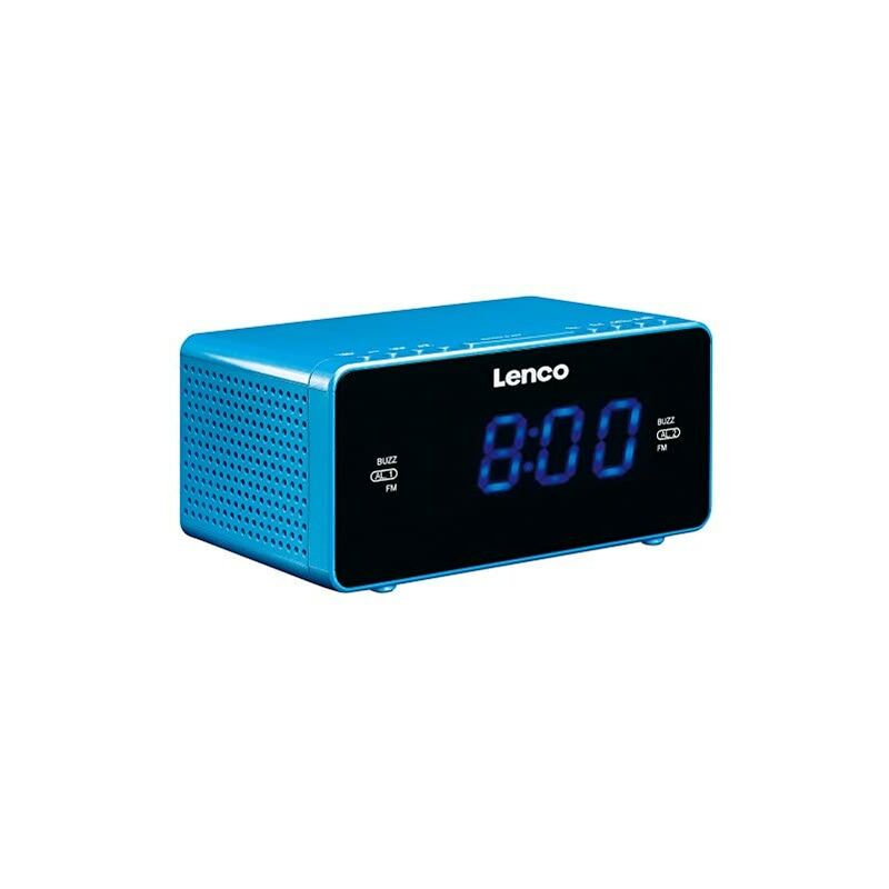 

CR de 520 Reloj Radio con Función de Carga por USB, Entrada Auxiliar Azul - Lenco