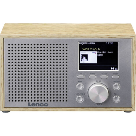 Lenco DAR-017WH Tischradio DAB+, FM Funkempfang, Bluetooth®  Weckfunktion Eiche