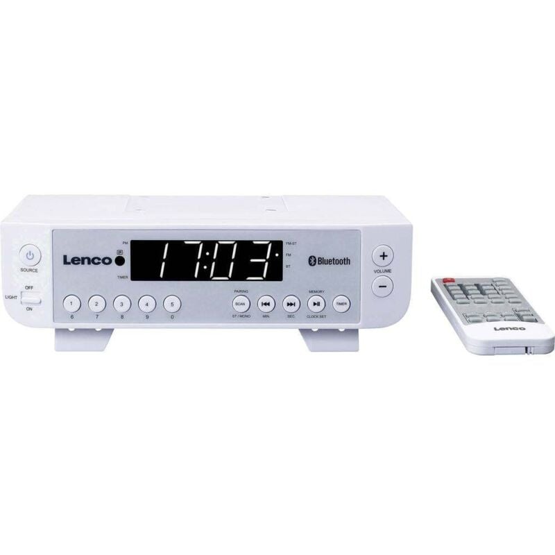 Lenco KCR-100 Radio da cucina FM Bluetooth Bianco