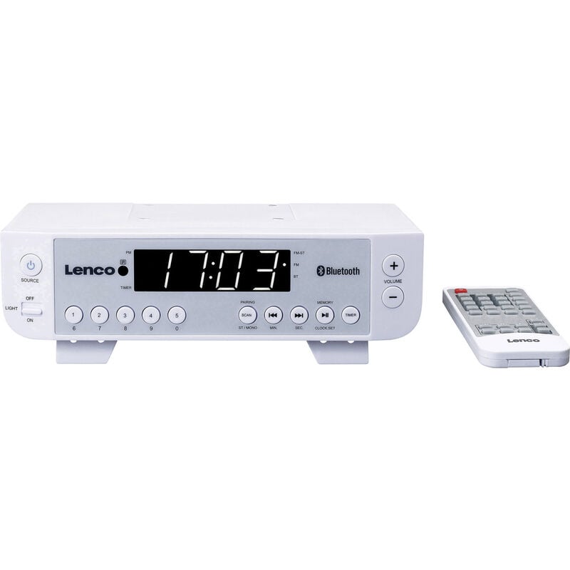 Lenco KCR-100 Küchenradio UKW Bluetooth® Weiß
