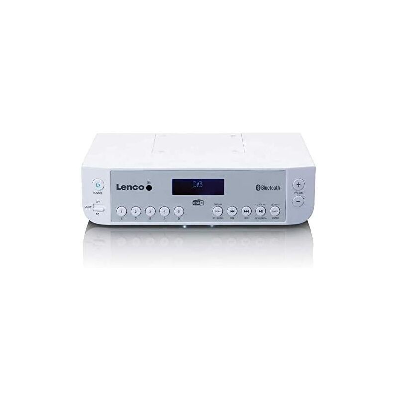 

Lenco - KCR-200 - Radio de Cocina con Bluetooth (5 Estaciones predefinidas y función de Reloj y Temporizador), Color Blanco