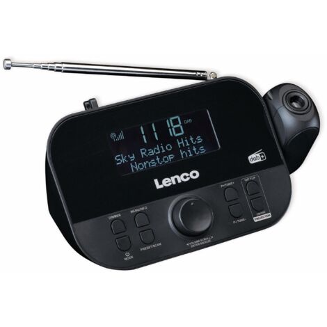 Lenco Lenco CR-615BK DAB+ und FM-Radiowecker mit Zeitprojektion