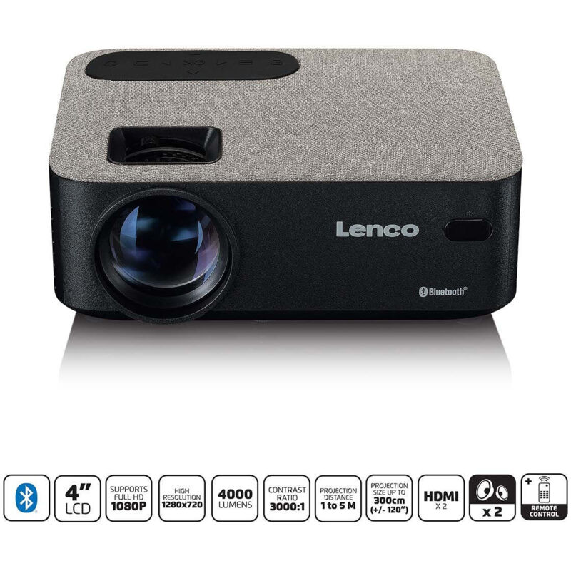 Lenco Projecteur LPJ-700BKGY Lenco Projecteur LPJ-700BKGY