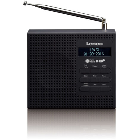 Lenco PDR020 Radio Portatile Analogico e Digitale Nero