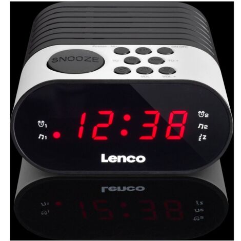LENCO Uhrenradio analog CR-07 WHITE