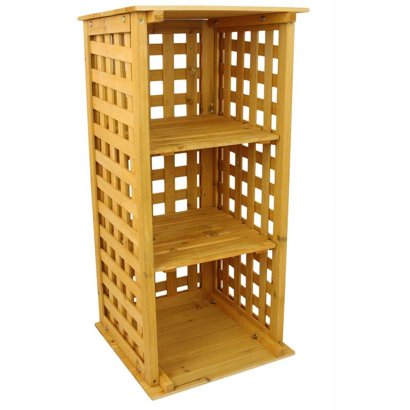 

Leñera de Madera para Almacenar Leños con 2 Estantes para Botas de Agua y Cubierta Impermeable