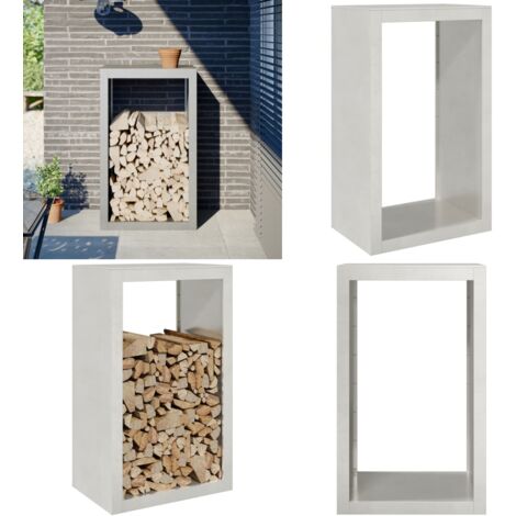 Leñero de acero inoxidable 60x40x100 cm - Almacenamiento de leña - Estante para leña