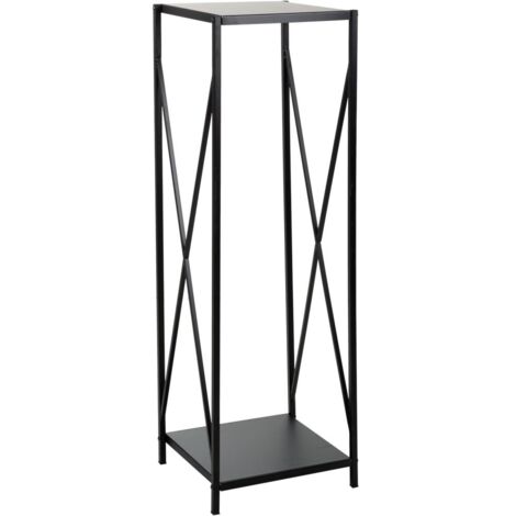 Leñero de metal negro 34x34x111