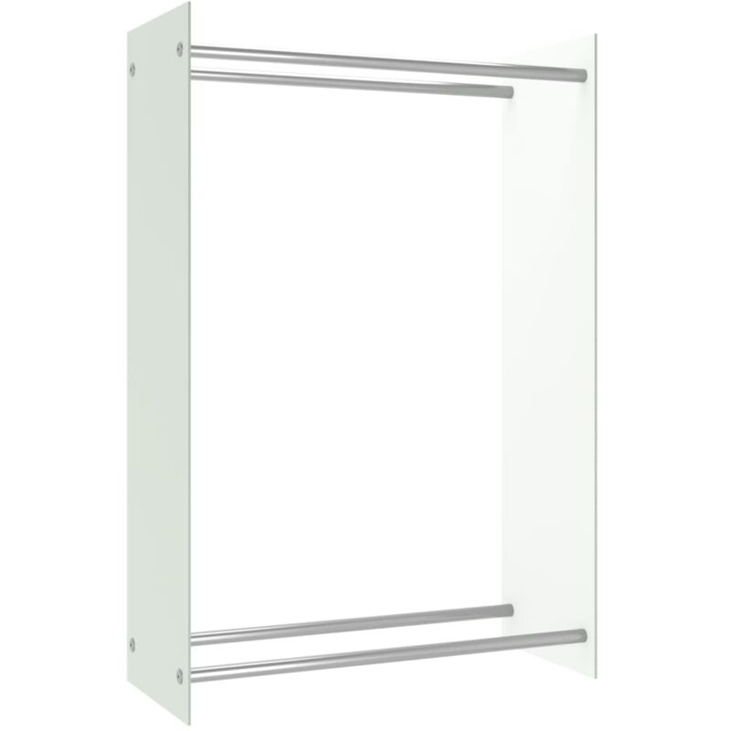 

Leñero de vidrio blanco 80x35x120 cm - Blanco - Vidaxl