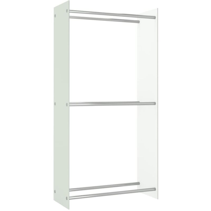 

Leñero de vidrio blanco 80x35x160 cm - Blanco - Vidaxl