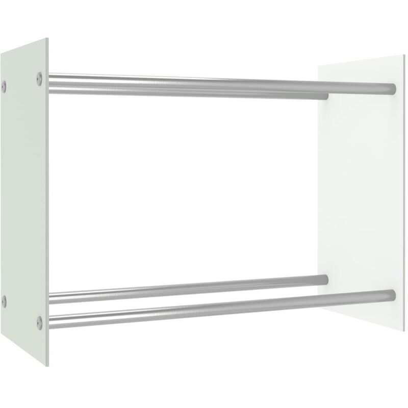

Leñero de vidrio blanco 80x35x60 cm - Blanco - Vidaxl