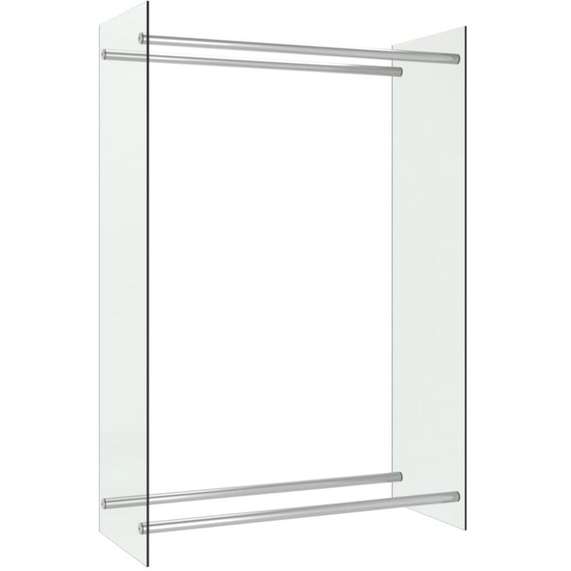 

Leñero de vidrio transparente 80x35x120 cm - Transparente - Vidaxl
