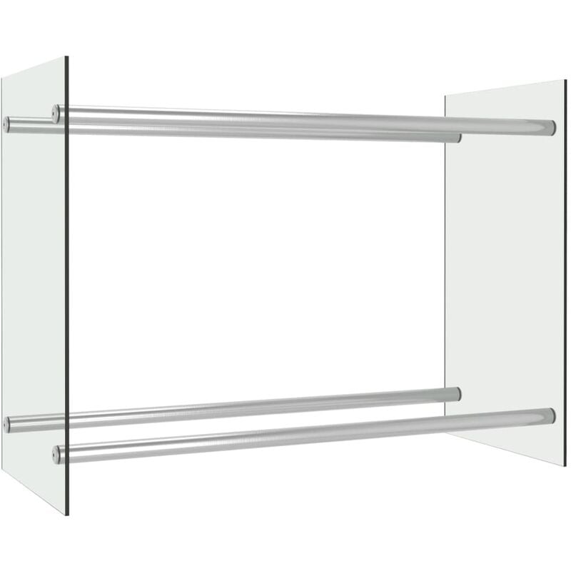 

Leñero de vidrio transparente 80x35x60 cm - Transparente - Vidaxl