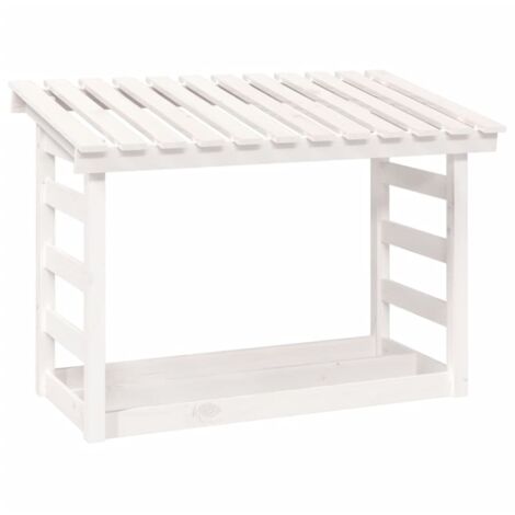 Leñero leñero organizador de almacenamiento 108 x 645 x 78 cm madera de pino blanco 020045109