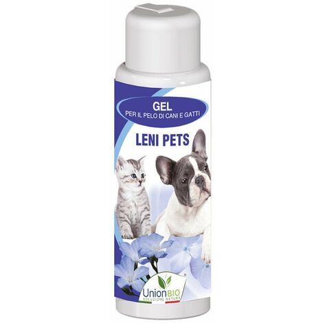 Leni Pets gel pour la peau et les poils des chiens et des chats, démêle et adoucit les poils en les rendant soyeux, soulage les démangeaisons