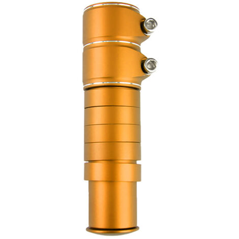 Lenkererhöhung, Vorbauverlängerung für Mountainbikes und Rennräder, 13 cm Adapter aus goldfarbener Aluminiumlegierung