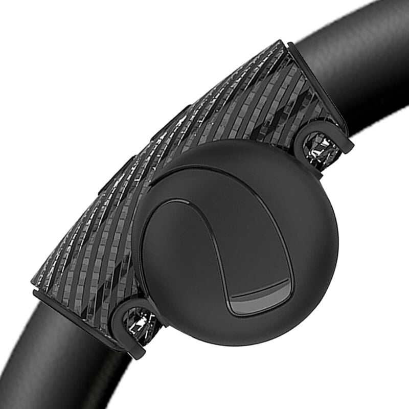 Image of Sjqka - Lenkradknauf Universal Lenkhilfe Lenkradknopf für Auto Traktor lkw Boot (Schwarz)